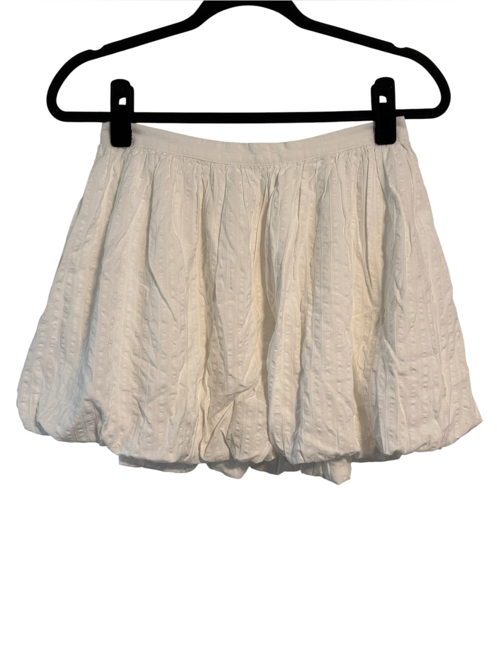 Aerie White Textured Mini Bubble Skirt NWT